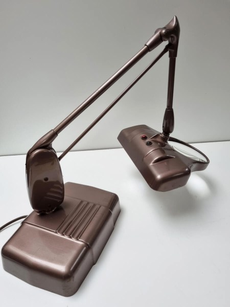 vintage Dazor M-270 Magnifier jeweler Industrial Desk Lamp Floating head architects watch repair bureaulamp vergrootlamp USA-00010